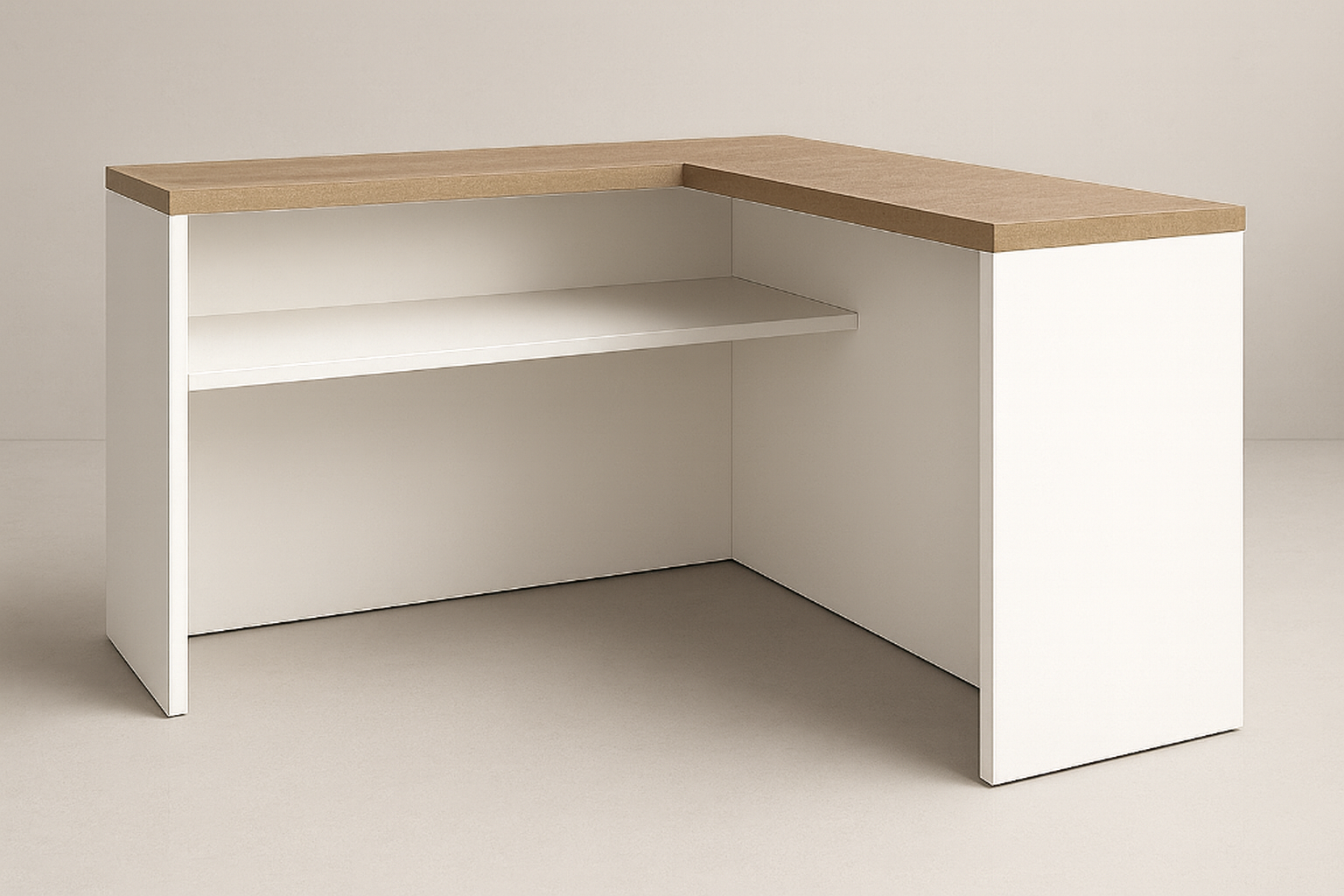 Recepción o Mostrador angle  roble