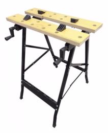 Banco de trabajo plegable. Caballete de trabajo plegable.