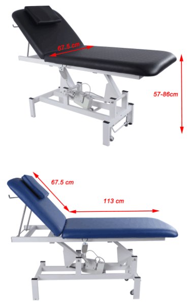 Camilla eléctrica de 2 cuerpos. Color blanca.